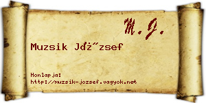 Muzsik József névjegykártya