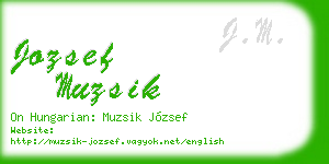 jozsef muzsik business card